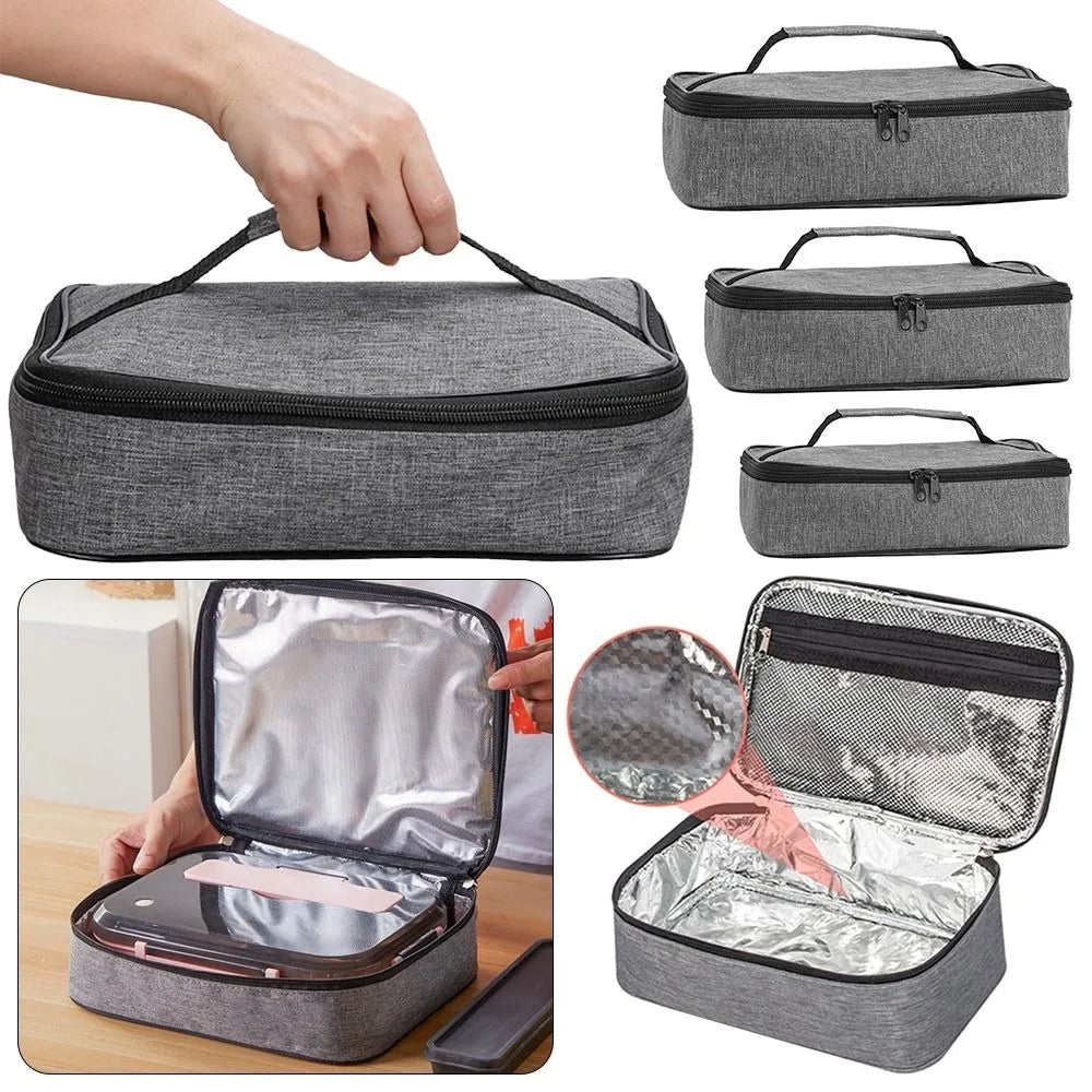 Square Thermal Lunch Bag Thicken Ice Pack Insulated Cooler Storage Bags Snack Bag Large Travel Picnic Delivery Meal Container